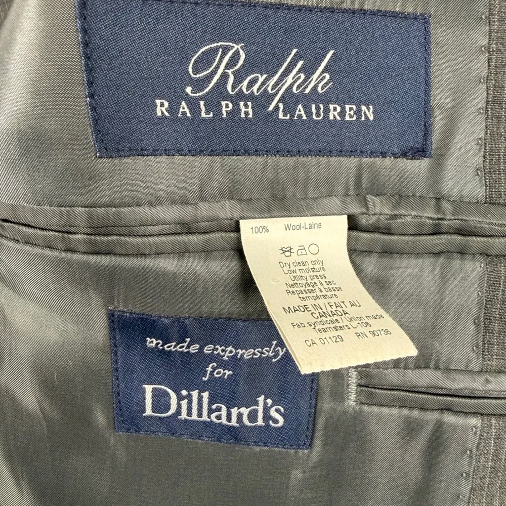 Ralph Ralph Lauren Mens 44R Grey Wool Micro‎ Stripe Blazer Sport Coat Canada